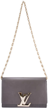 Taupe Chain Louise Clutch Bag