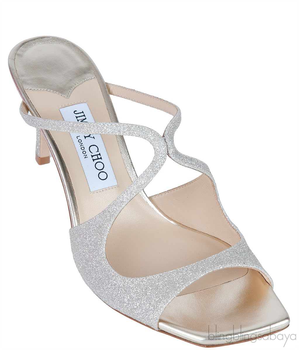 Jimmy Choo Anise 75 Platinum Ice Sandals