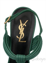 Green T Strap Slingback Heels