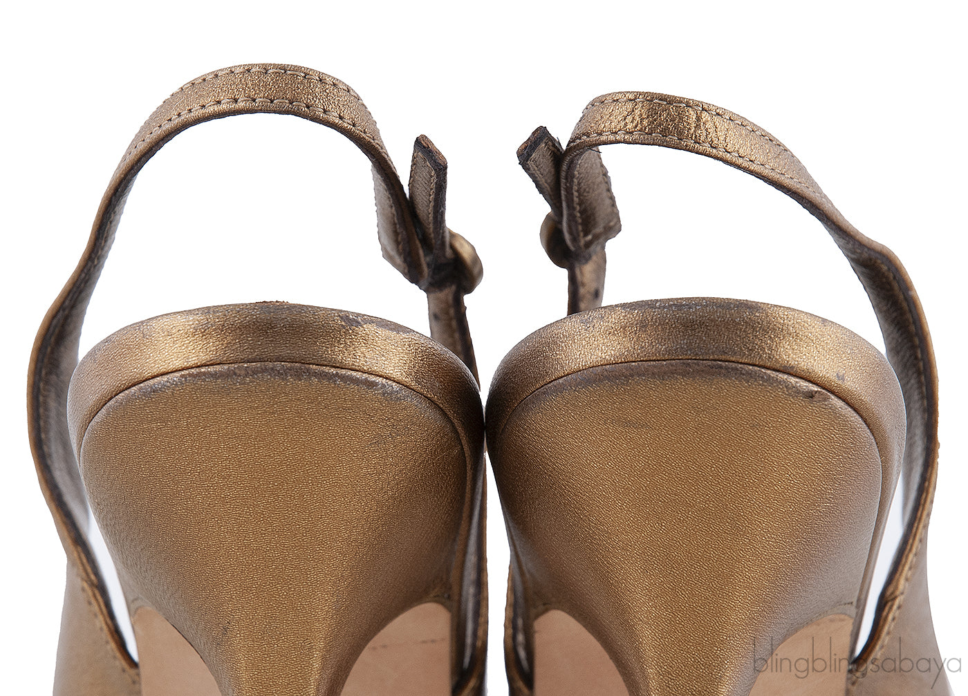 Tribtoo Gold Slingback Pump