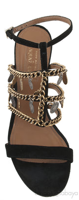 Chain Coin Slingback Sandals