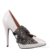 White Patent Elaisa Crystal Bow Pump