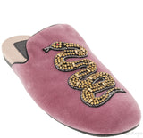 Pink Velvet Serpent Slipper
