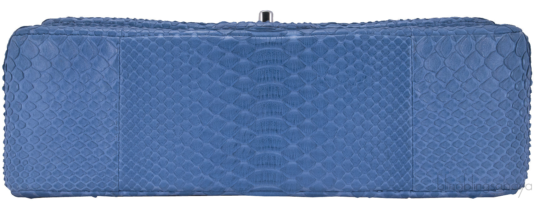 Classic Jumbo Blue Python Flap Bag