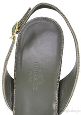 Night 90 Lizard Slingback Heels