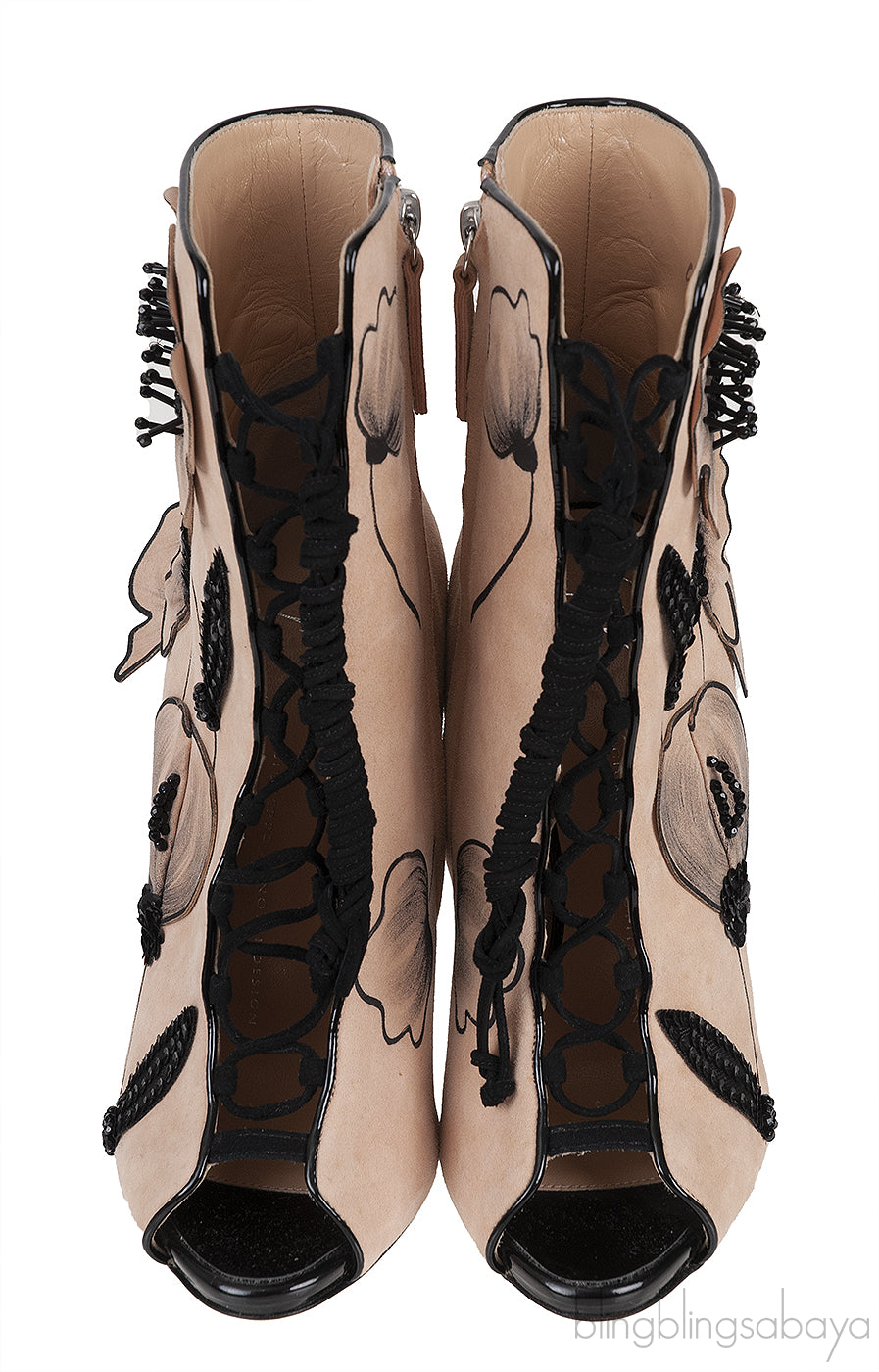 Coline Suede Floral Boots