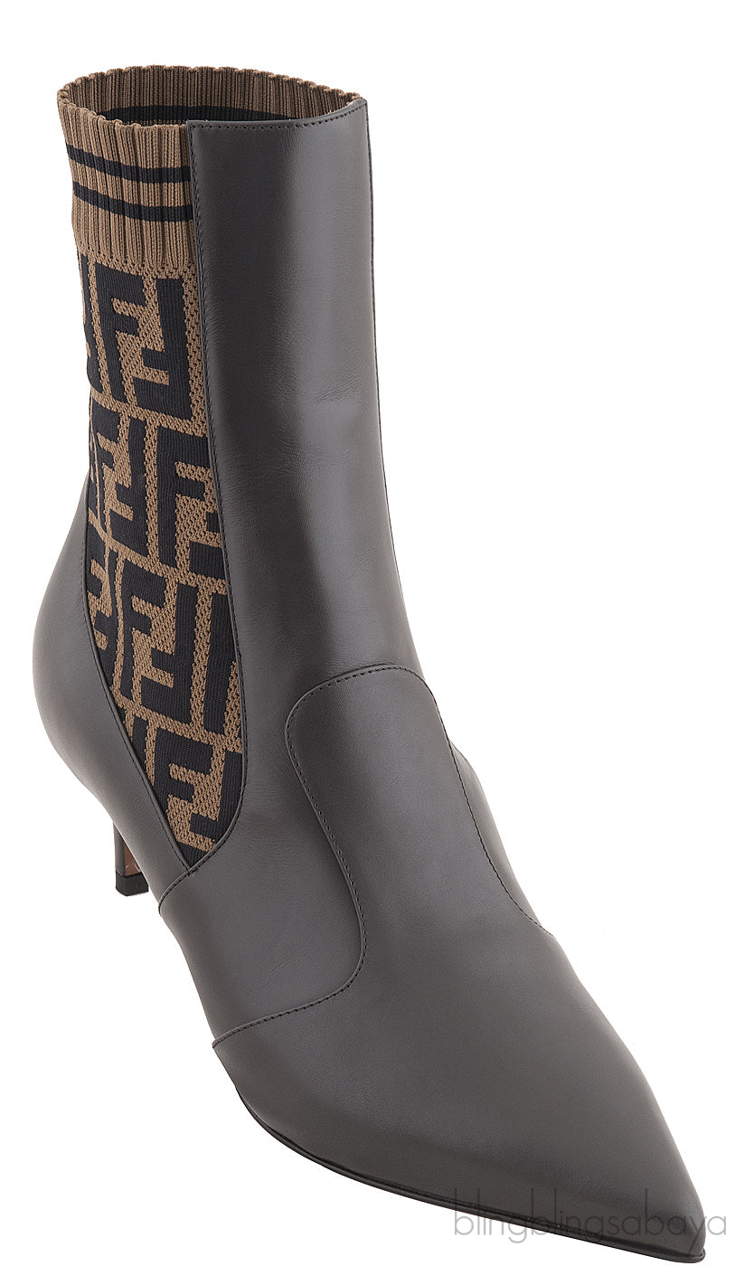 Rockoko Logo-Jacquard Ankle Boots