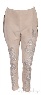 Brown Crystal Embellished Dress w/ Trouser