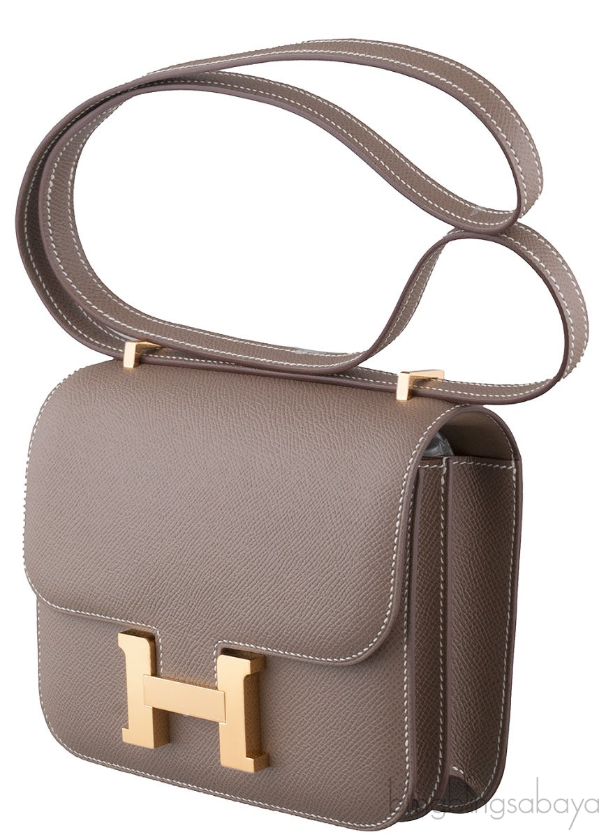 Constance III Mini Epsom Etoupe GHW