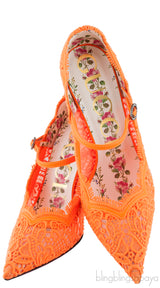 Gucci Corded Lace Virginia  Mary Jane Pumps