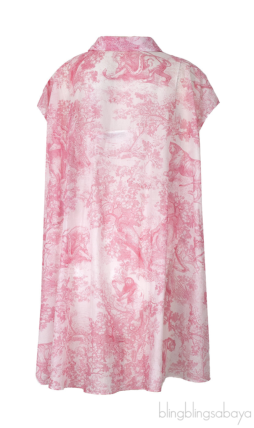 Dioriviera Pink Shirt Mini Dress
