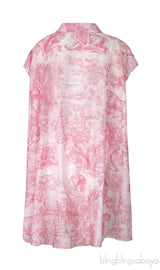 Dioriviera Pink Shirt Mini Dress