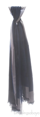 Camellia Navy Blue Stole