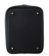 Hermes Picotin 22 Touch Black Matte Crocodile Handle Bag