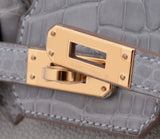 Birkin 25 Touch Grey Perle Crocodile Matte Togo GHW