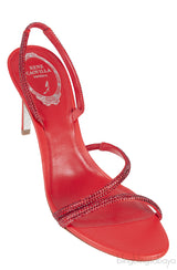 Red Crystal Slingback Sandals