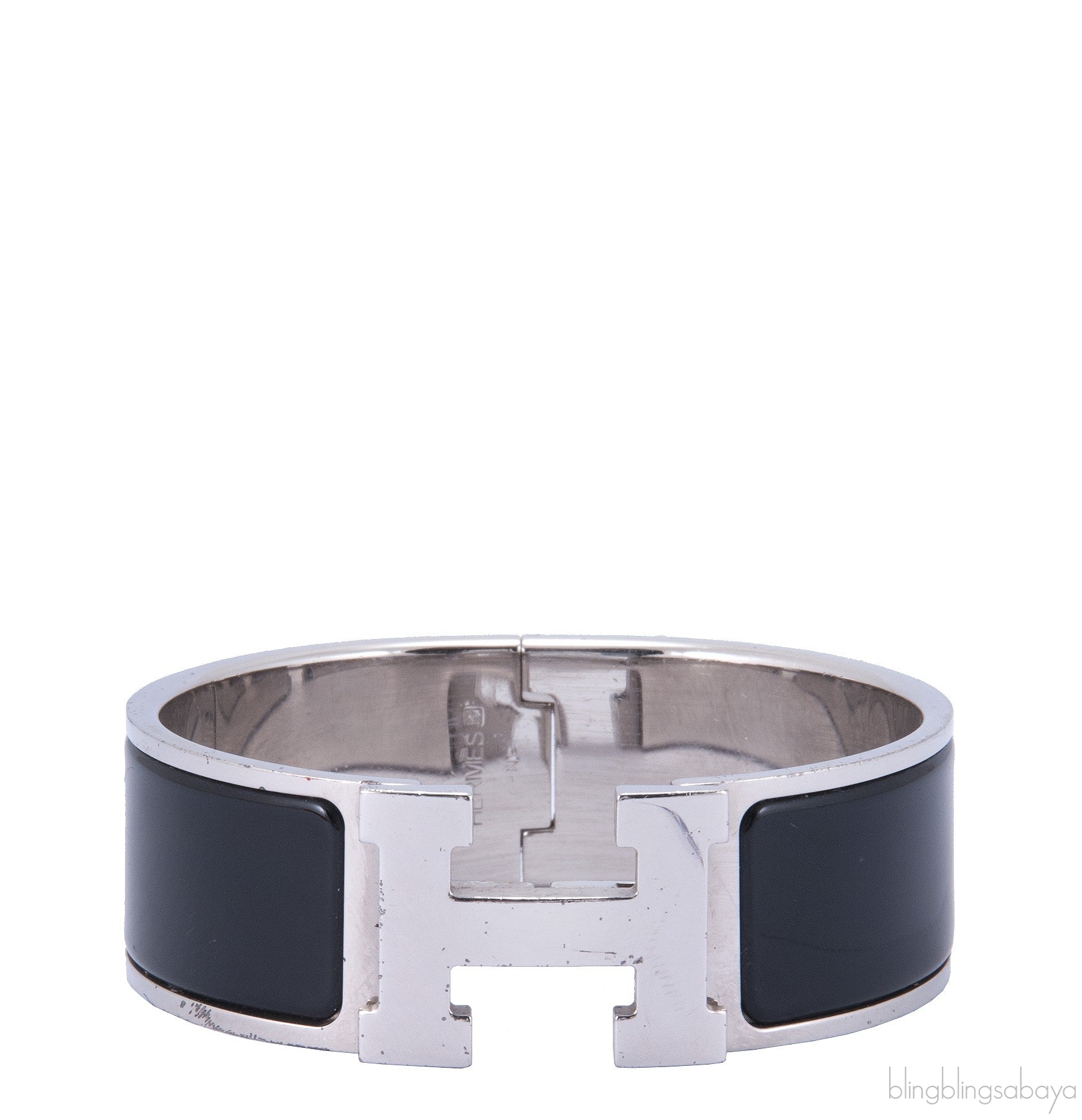 Clic Clac Black H Wide Bracelet
