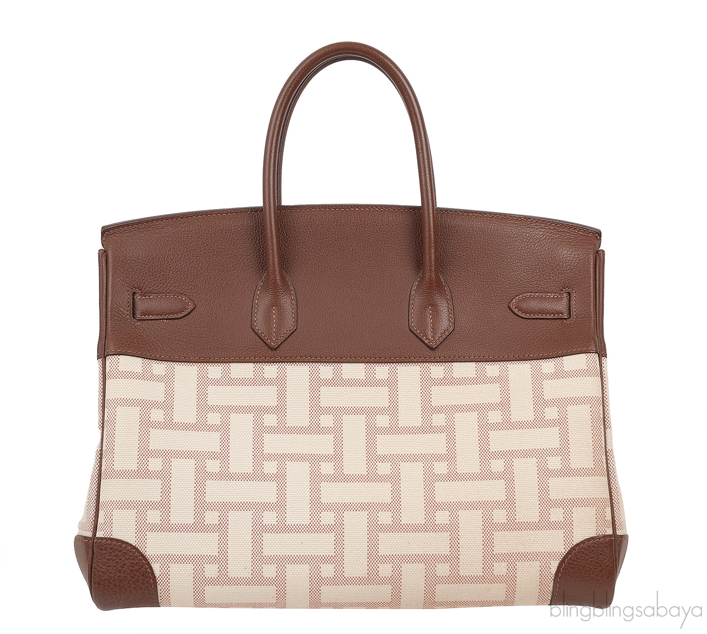 Birkin 35 Mosaic Canvas Buffalo PHW
