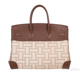 Birkin 35 Mosaic Canvas Buffalo PHW