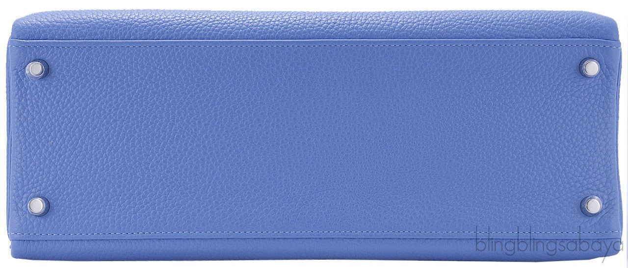 Kelly 35 Blue Paradise Taurillon Clem.