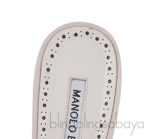 White Flower Embroidered Sandals