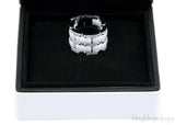 White Ceramic Diamond Ultra Ring
