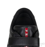 Black Velcro Strap Kids Sneaker 33