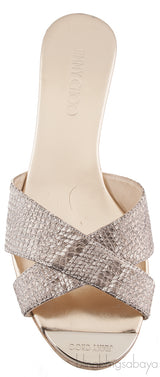 Panna Snake Print Leather Sandals