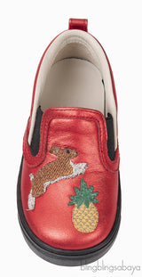 Red Rabbit Pineapple Kids Shoes