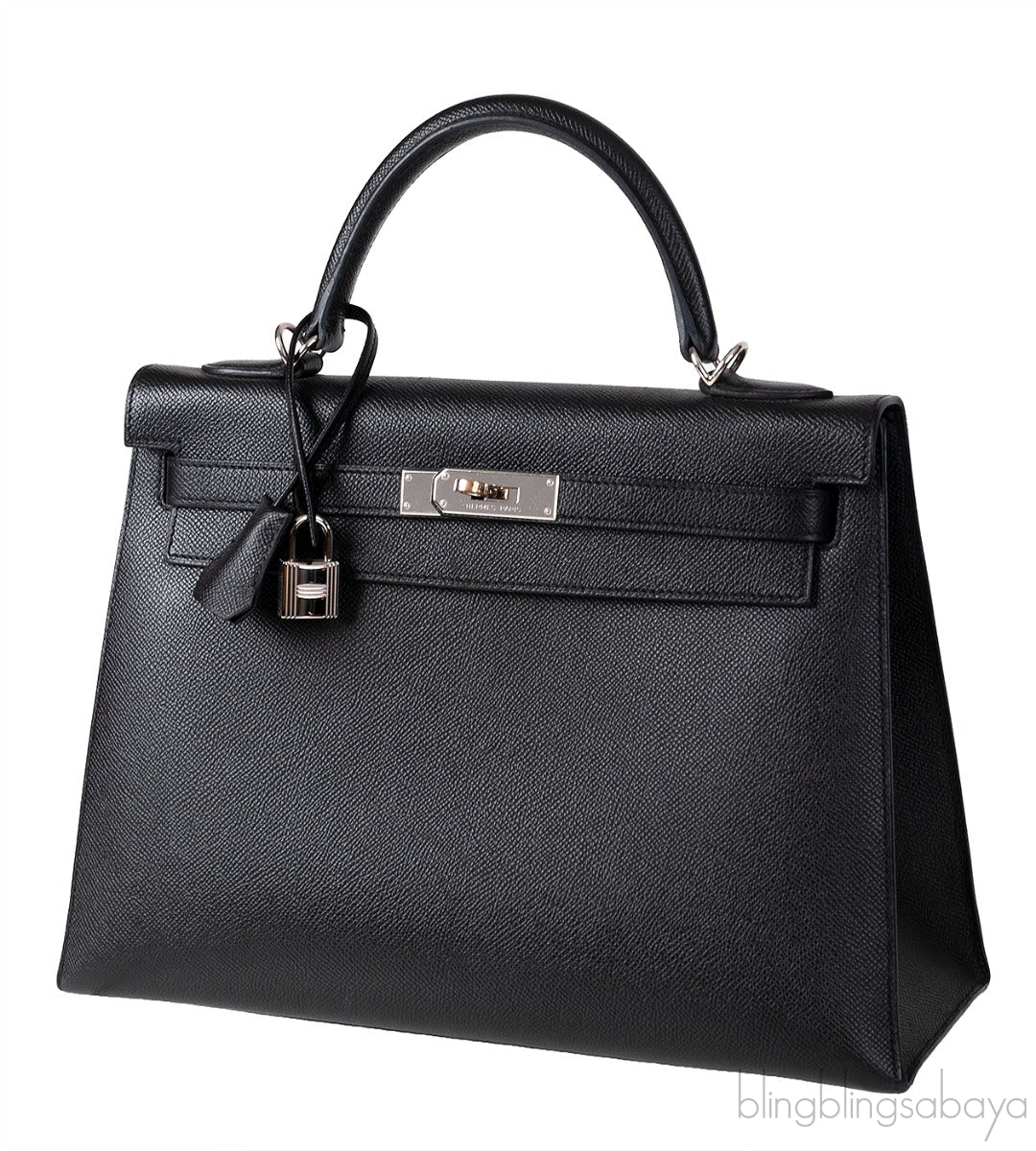 Kelly 32 Black Sellier Epsom PHW