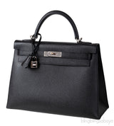 Kelly 32 Black Sellier Epsom PHW
