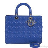 Lady Dior Large Iris Quilted Bag