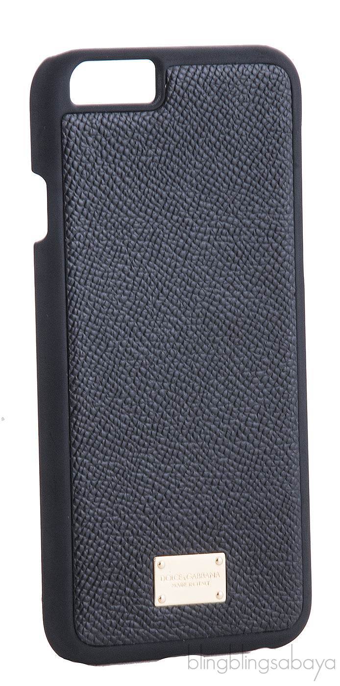 Black Textured Leather iPhone Case