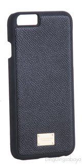 Black Textured Leather iPhone Case