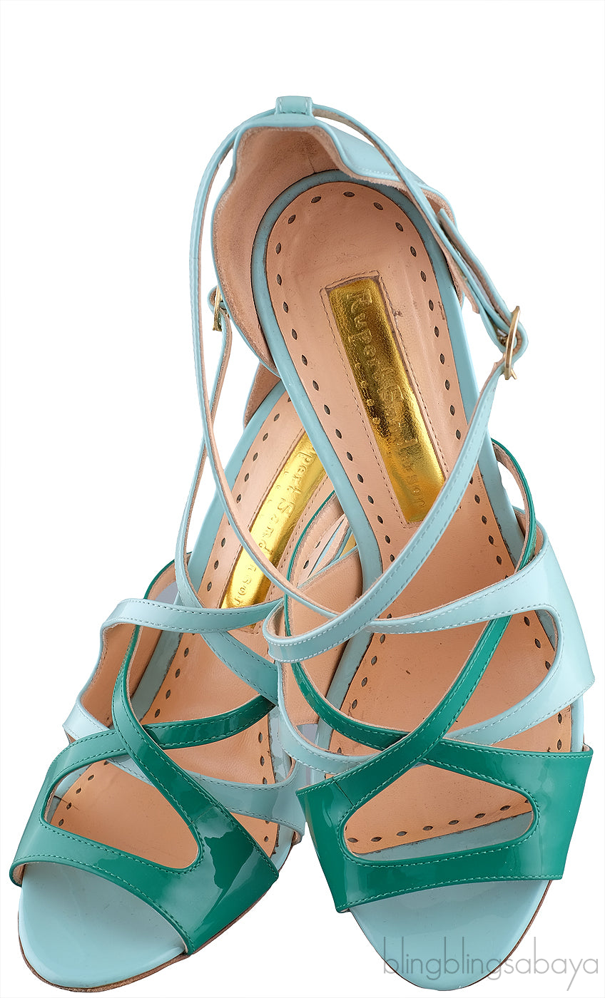 Bi-color Strappy Heels