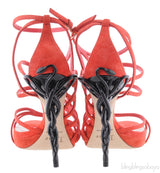 Coral Canary Suede Sandals