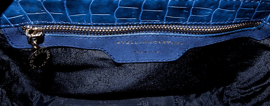 Faux Blue Croc Grace Bag