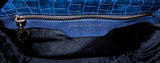Faux Blue Croc Grace Bag