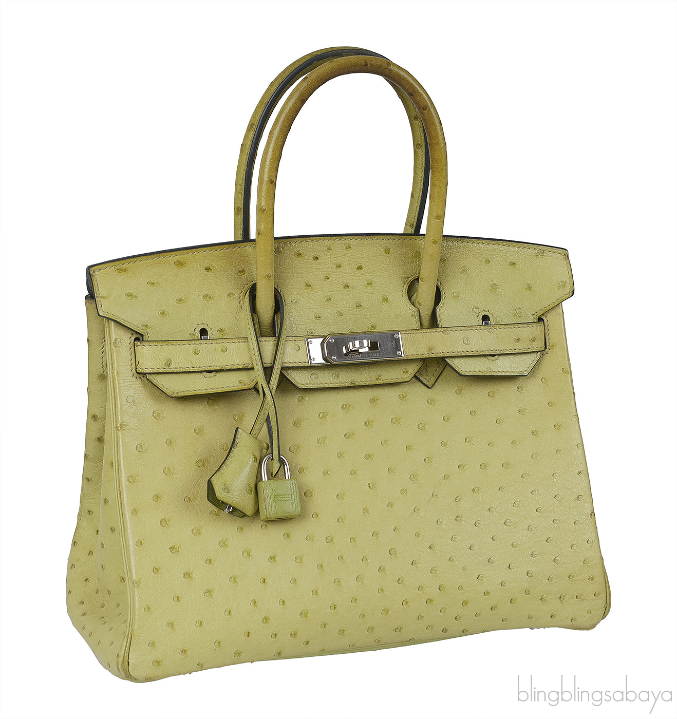 Birkin 30 Vert Anis Ostrich PHW