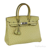 Birkin 30 Vert Anis Ostrich PHW