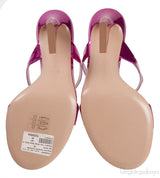 Gianvito Rossi Aura Metallic Pink Two Strap Mules