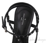 Black Monogram Citizen Strappy Sandals