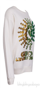 Love Parade Sequin Embroidered Sweatshirt