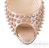 Lady Peep Toe Spikes Nude Heels