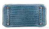 Birkin 35 Blue Tempete Porosus PHW