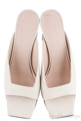 Isa Open Toe Mules Beige