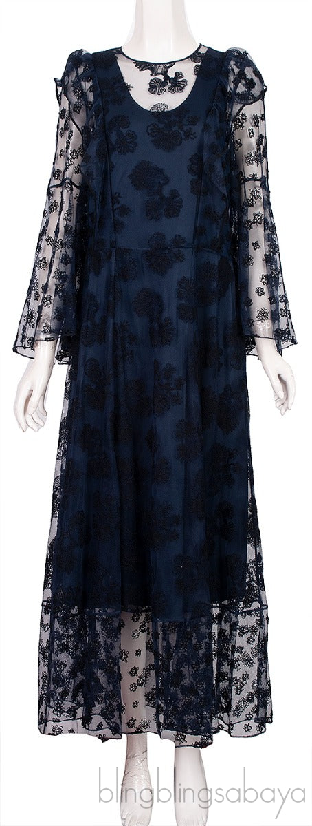 Sheer Lace Overlay Dress