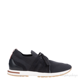 Loro Piana Black Flexy Walk Wish Wool Sneakers