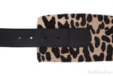 Leopard Print Pony Hair Wide Belt