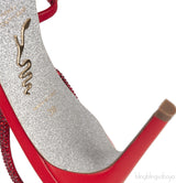 Red Crystal Slingback Sandals